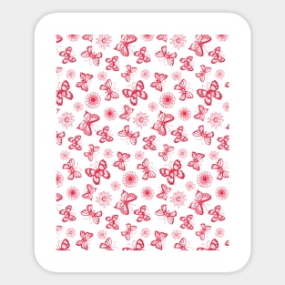 Seamless pattern with butterflies Sticker